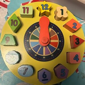 Melissa and Doug Learning Clock wooden clock